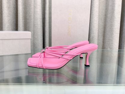 Jimmy Choo stylish heart-shaped crystal intertwined strappy sandals high heels - Image 5