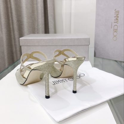 Jimmy Choo Fashion Square Toe Sandals High Heels - Image 5