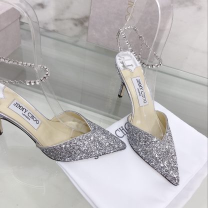Jimmy Choo crystal chain high heels - Image 5