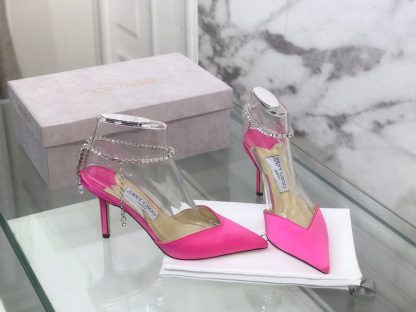 Jimmy Choo crystal chain high heels - Image 5