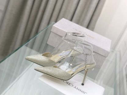 Jimmy Choo crystal chain high heels - Image 5
