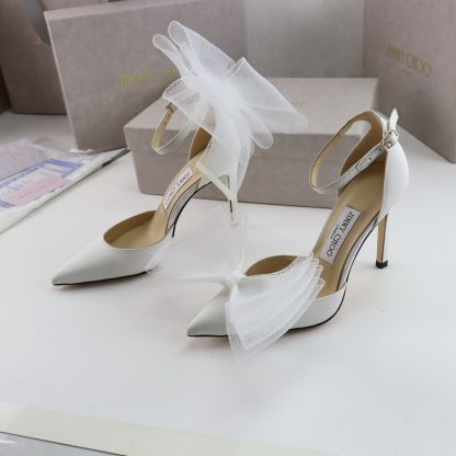 Jimmy Choo mesh bow high heels - Image 5