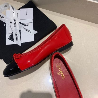 Chanel fashion item red elegant and exquisite ballet shoes - Image 5