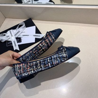 Chanel fashion item dark blue elegant and exquisite ballet shoes - Image 5