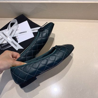 Chanel fashion item dark green elegant and exquisite ballet shoes - Image 5