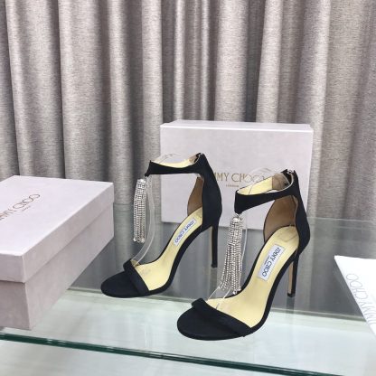 Jimmy Choo new style one-strap tassel embellished high heels - Image 5