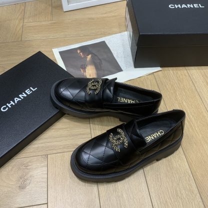 Chanel autumn and winter new black small round toe shoes heel height 4.5cm - Image 5