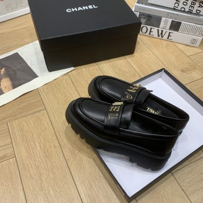 Chanel autumn and winter new black retro small round toe shoes heel height 4.5cm - Image 5