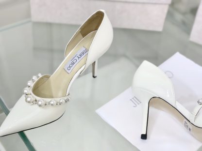Jimmy Choo new pearl diamond goddess series patent leather high heels - Image 5