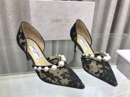 Jimmy Choo new pearl and diamond hollow high-heeled shoes - Image 5
