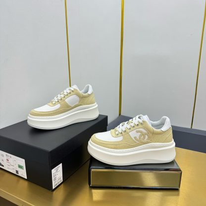 Chanel yellow casual versatile sneakers - Image 5