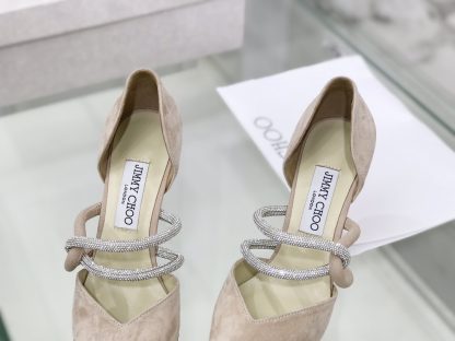 Jimmy Choo New Hollow Out Rhinestone High Heels - Image 5