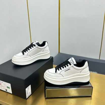 Chanel white and black casual versatile sports shoes - Image 5