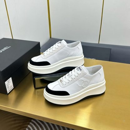 Chanel white with a touch of black casual versatile sports shoes - Image 5