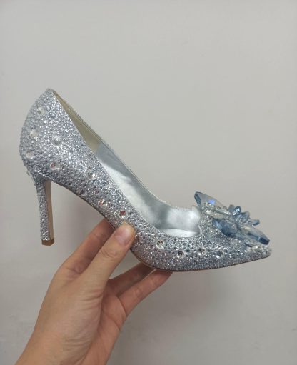 Jimmy Choo silver crystal high heels - Image 5