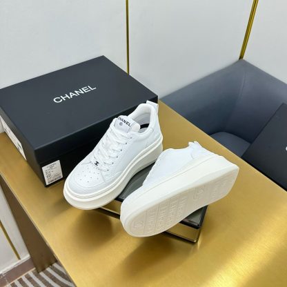 Chanel pure white breathable casual versatile sports shoes - Image 5