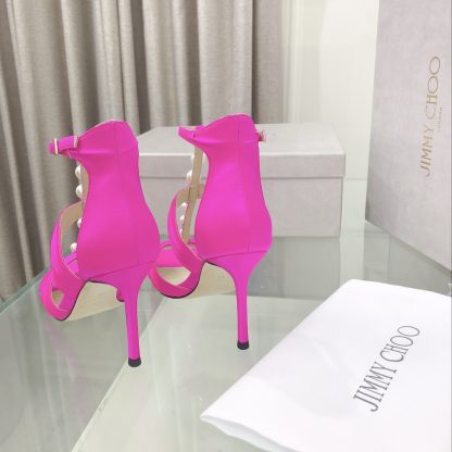 Jimmy Choo Silk Pearl Luxury High Heels - Image 5