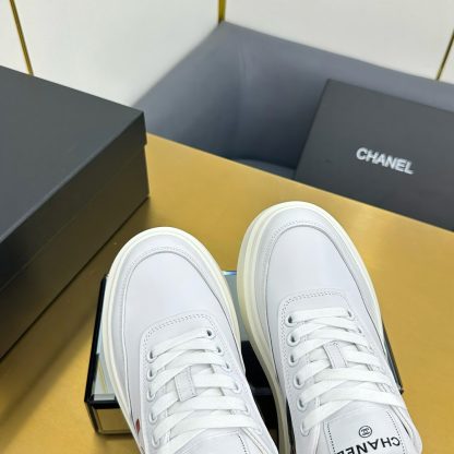 Chanel white with red logo casual versatile sneakers - Image 5