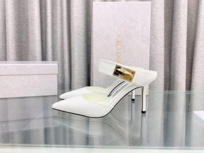 Jimmy Choo metal buckle half-drag women’s high-heeled shoes - Image 5
