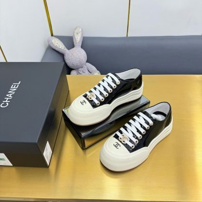 Chanel 2025 biscuit shoes black versatile fashion casual sports shoes - Image 5