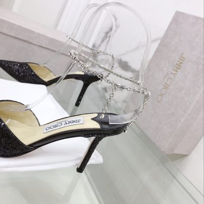 Jimmy Choo crystal chain high heels - Image 5