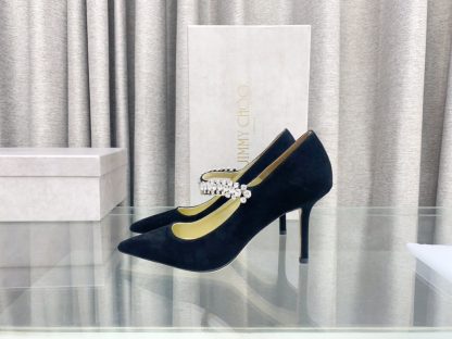 Jimmy Choo one-strap rhinestone pointed high heels - Image 5