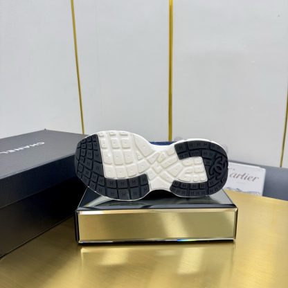 Chanel men's and women's couple's dark blue classic sports casual dad shoes - Image 5