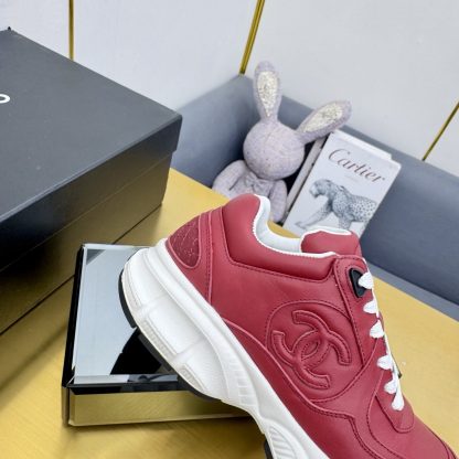 Chanel red classic sports casual shoes for men and women - Image 5