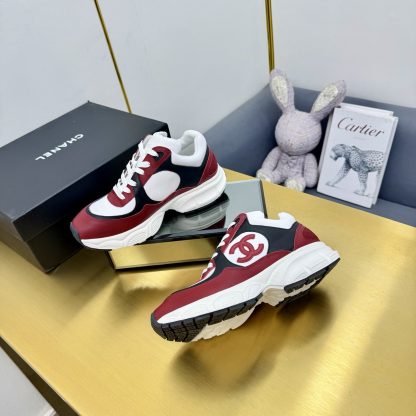 Chanel men's and women's couple's red and black classic sports casual shoes - Image 5
