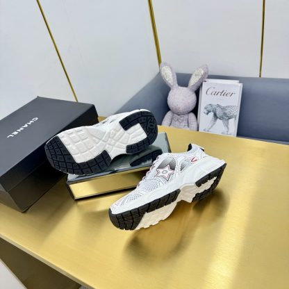 Chanel men's and women's couple's white, black and red classic breathable casual dad shoes - Image 5