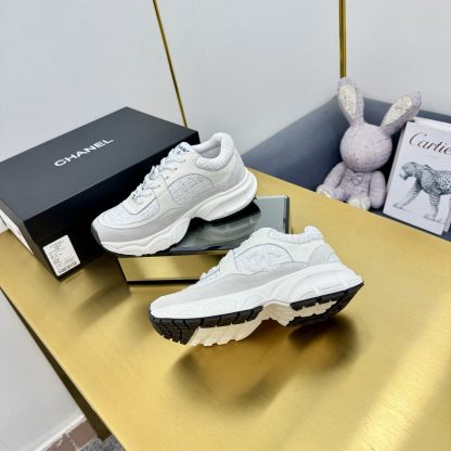 Chanel unisex couple's off-white casual shoes - Image 5