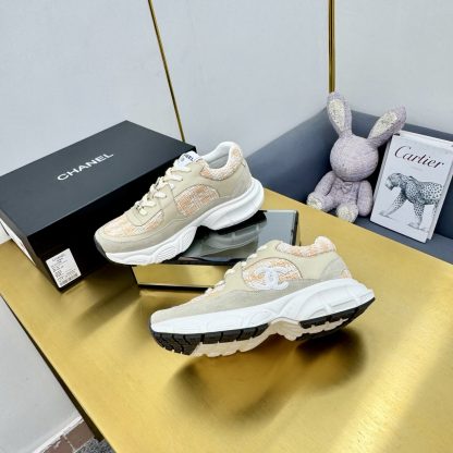 Chanel unisex couple's apricot with orange casual dad shoes - Image 5