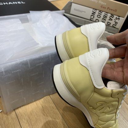 Chanel light yellow versatile casual sneakers - Image 5