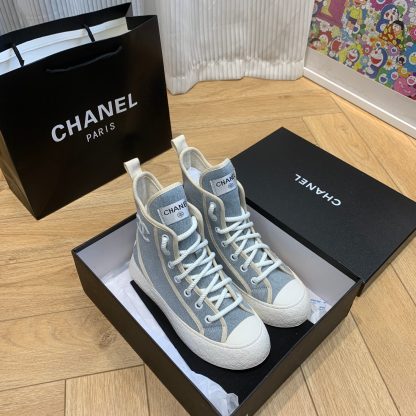 Chanel New Comfort Blue Mid-Boots - Image 5