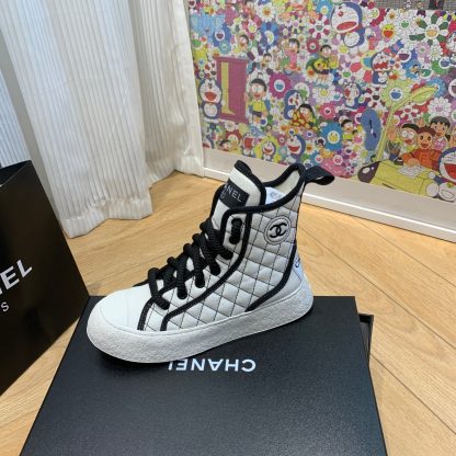 Chanel New Comfortable White Mid-Boots - Image 5