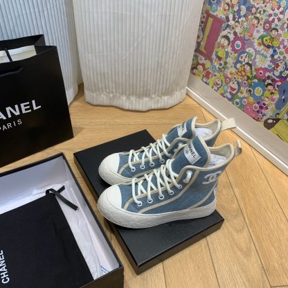 Chanel new comfortable dark blue mid boots - Image 5
