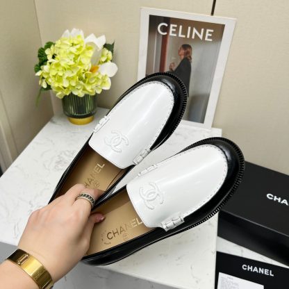 Chanel black and white autumn new goddess series loafers - Image 5