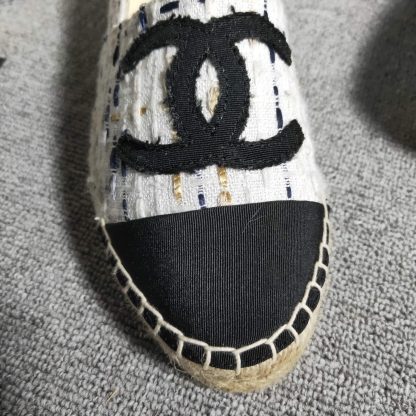 Chanel White Stripe Numb Casual Shoes - Image 4