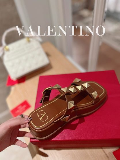 VALENTINO Studded Metal Platform Sandals - Image 4