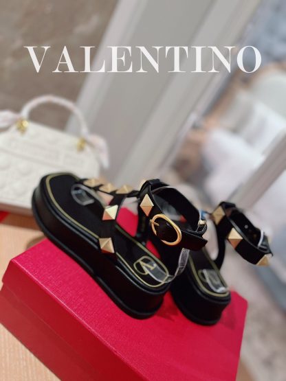 VALENTINO Studded Metal Platform Sandals - Image 3