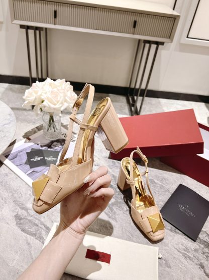VALENTINO Simple Elegant Woven High Heels - Image 5