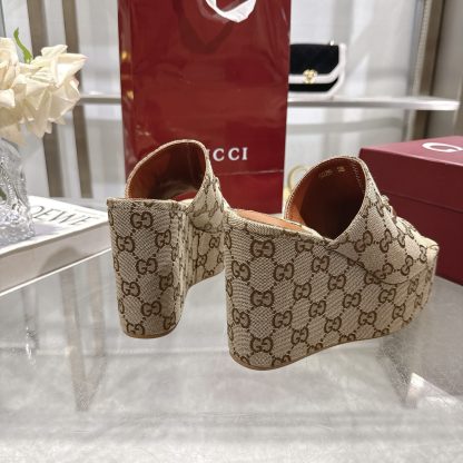 Gucci Horsebit Wedge Heel Women's Slide Sandals - Image 5