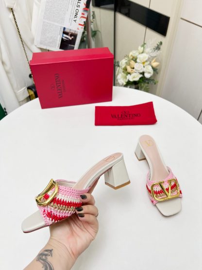 VALENTINO Exquisite Woven Series Fashion Sandals High Heels - Image 5