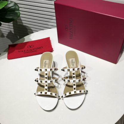 VALENTINO Exquisite Fashion Rivet Sandals High Heels - Image 5