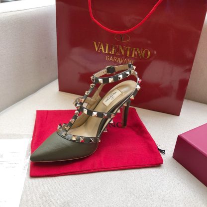 VALENTINO Litchi leather series elegant high heels - Image 5