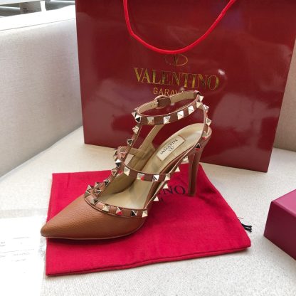 VALENTINO Litchi leather series elegant high heels - Image 5