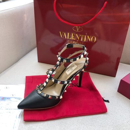 VALENTINO Litchi leather series elegant high heels - Image 5