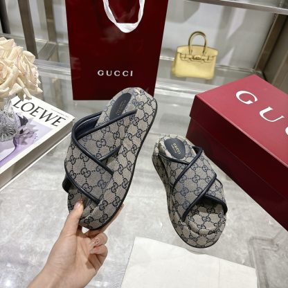 Gucci Women's New GG Cross-over Platform Sandals - Image 5