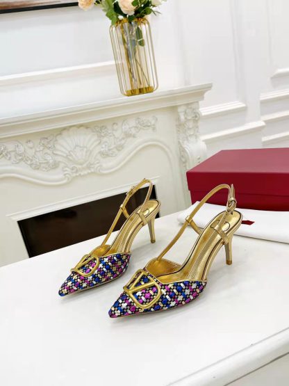 VALENTINO women's open-back high-heeled sandals - Image 5