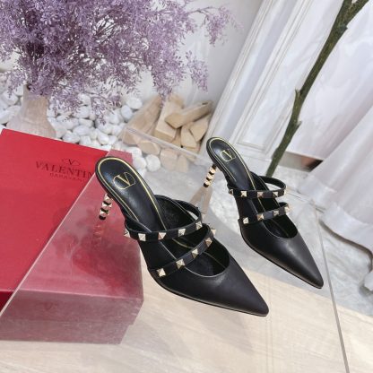 VALENTINO luxury rivet element temperament sandals high heels - Image 5